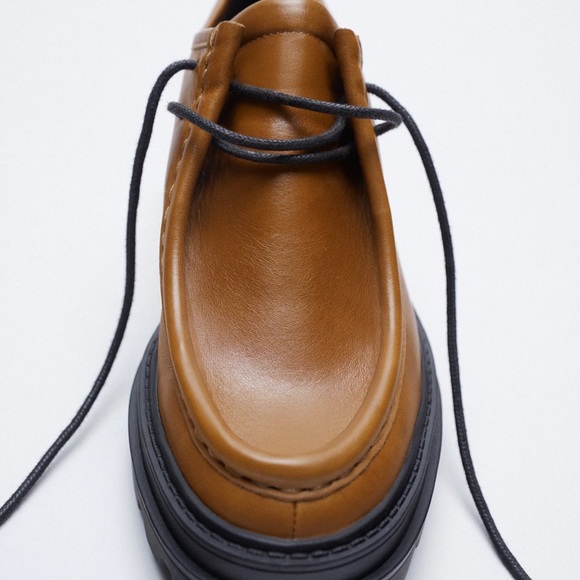 Zara Chunky Leather Lace up Oxfords - Picture 5 of 5